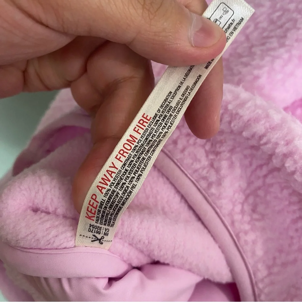 Free People Hit The Slopes Fleece Jacket Powder‎ Pink XL FLAWED FLAWED - Picture 9 of 10